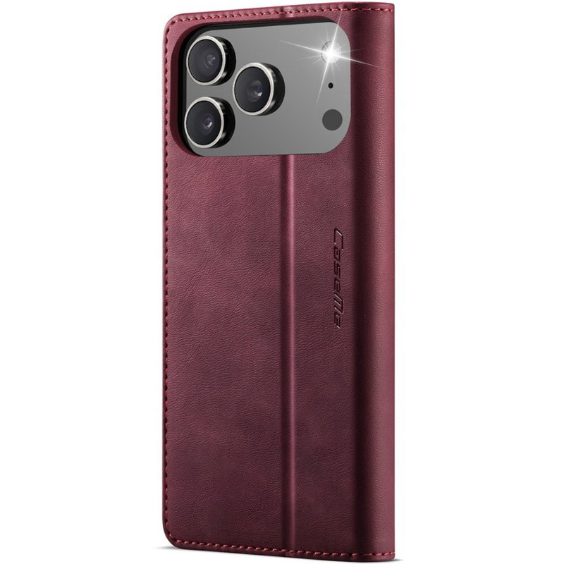 Фото Кожаный чехол-книжка CaseMe Velvet Matte для Apple iPhone 17 Pro / 18 Pro (6.3") (Red) в магазине vchehle.ua