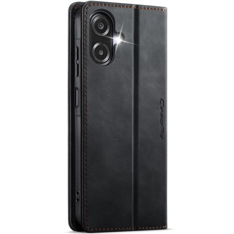 Фото Шкіряний чохол-книжка CaseMe Velvet Matte для Samsung Galaxy A07 4G / A08 / A06 (Black) на vchehle.ua