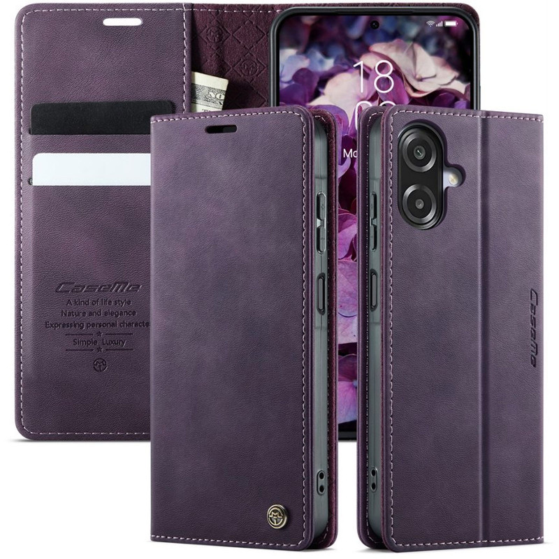 Фото Шкіряний чохол-книжка CaseMe Velvet Matte для Samsung Galaxy A07 4G / A08 / A06 (Purple) в маназині vchehle.ua