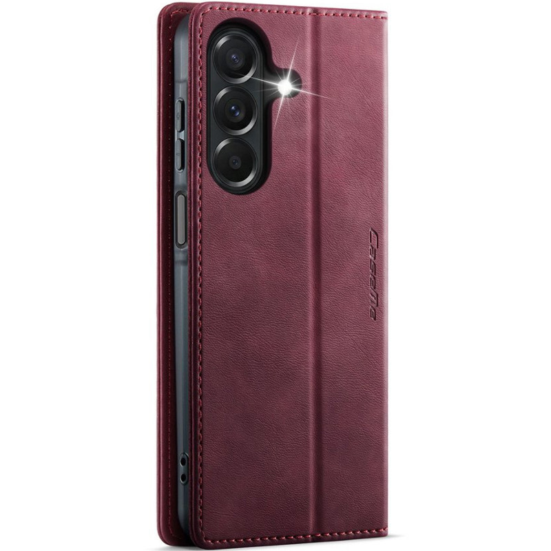 Фото Кожаный чехол-книжка CaseMe Velvet Matte для Samsung Galaxy A27 (Red) на vchehle.ua