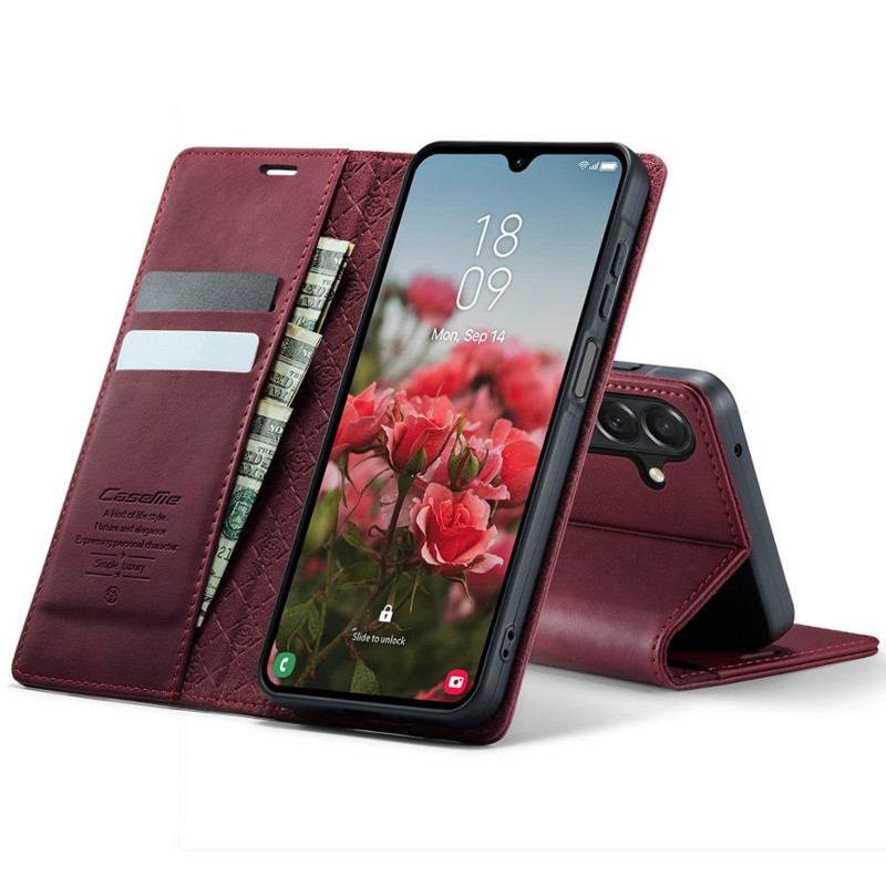 Кожаный чехол-книжка CaseMe Velvet Matte для Samsung Galaxy A27 (Red) в магазине vchehle.ua