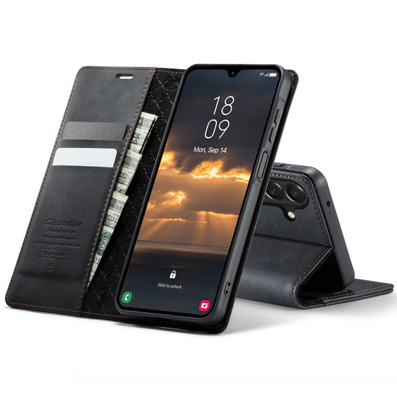 Фото Кожаный чехол-книжка CaseMe Velvet Matte для Samsung Galaxy S26 FE (Black) в магазине vchehle.ua