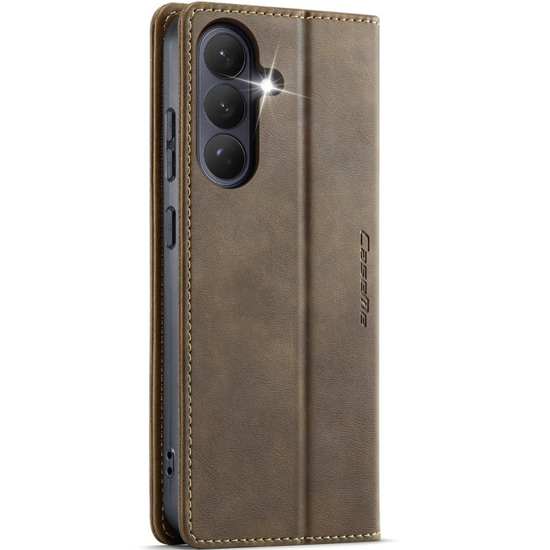 Фото Кожаный чехол-книжка CaseMe Velvet Matte для Samsung Galaxy S26 FE (Coffee) на vchehle.ua