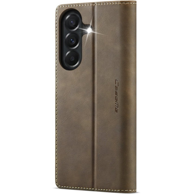 Фото Кожаный чехол-книжка CaseMe Velvet Matte для Samsung Galaxy S26 FE (Coffee) в магазине vchehle.ua