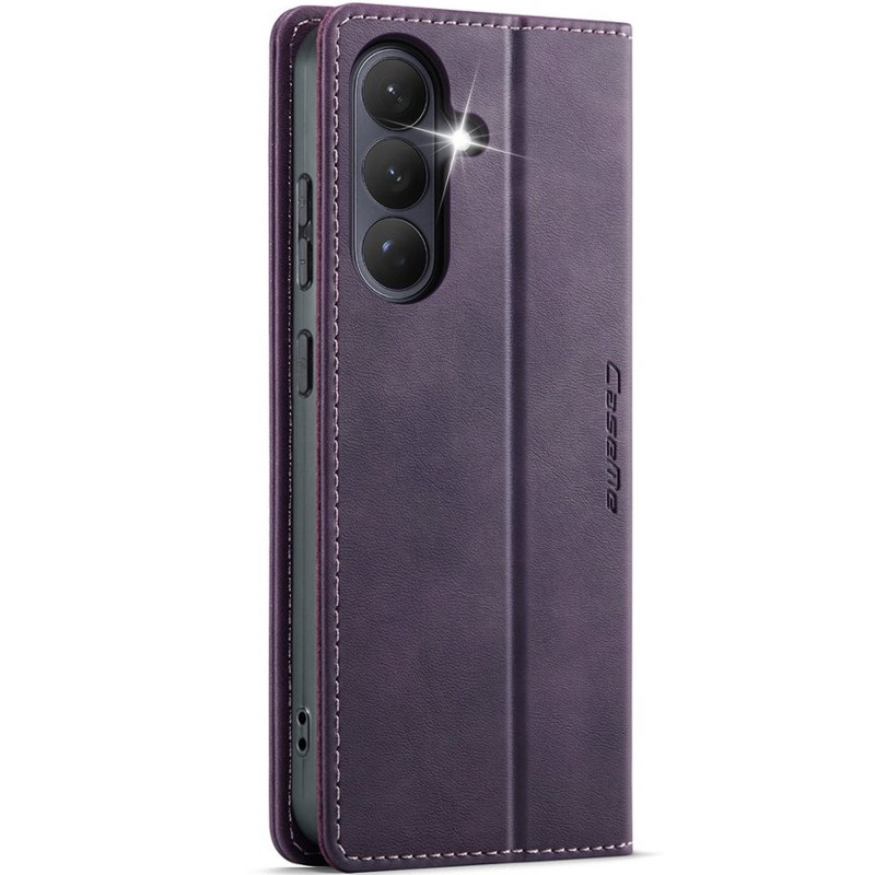 Фото Кожаный чехол-книжка CaseMe Velvet Matte для Samsung Galaxy S26 FE (Purple) на vchehle.ua