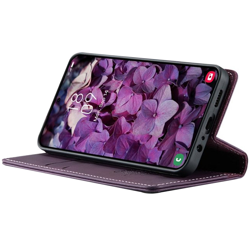 Купить Кожаный чехол-книжка CaseMe Velvet Matte для Samsung Galaxy S26 FE (Purple) на vchehle.ua