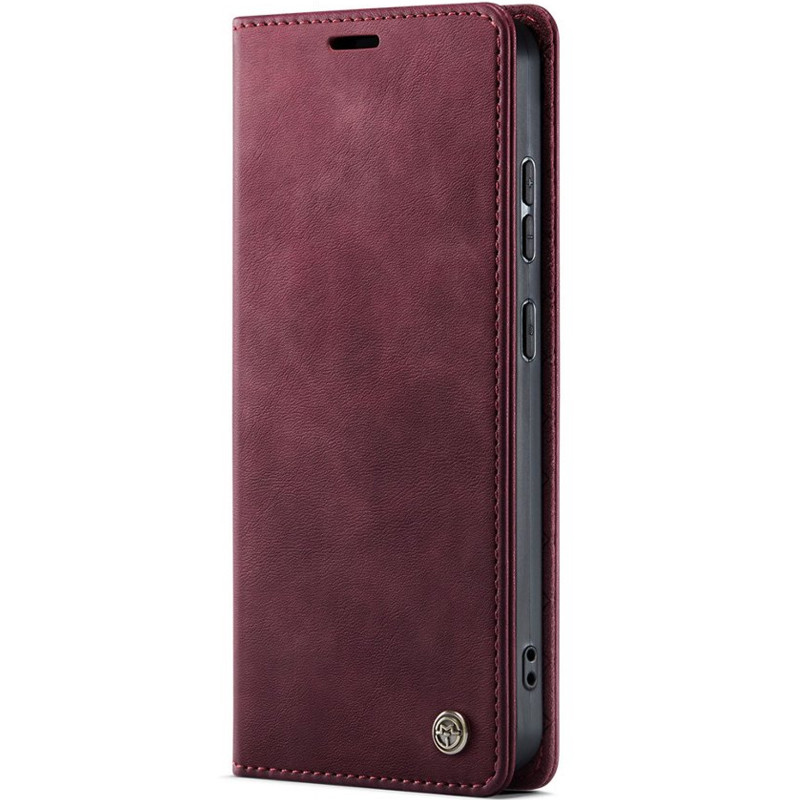 Кожаный чехол-книжка CaseMe Velvet Matte для Samsung Galaxy S26 FE (Red)