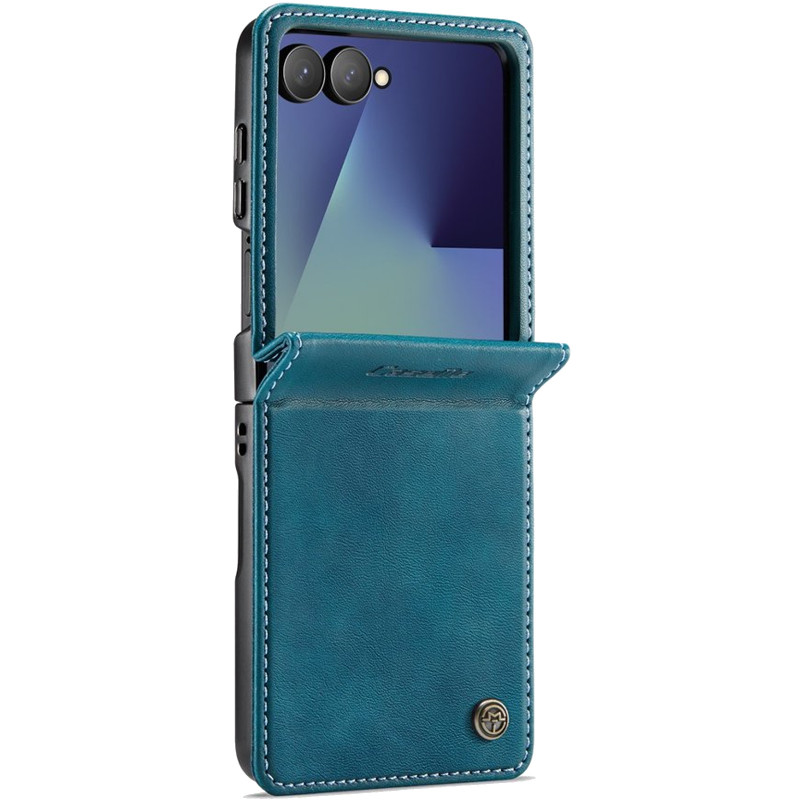 Кожаный чехол-книжка CaseMe Velvet Matte для Samsung Galaxy Z Flip8 (Green)