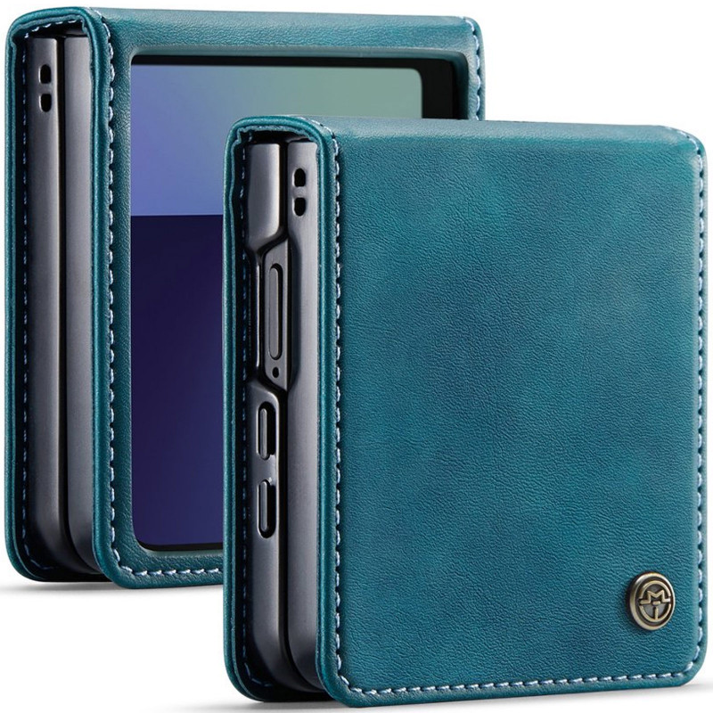 Фото Кожаный чехол-книжка CaseMe Velvet Matte для Samsung Galaxy Z Flip8 (Green) на vchehle.ua