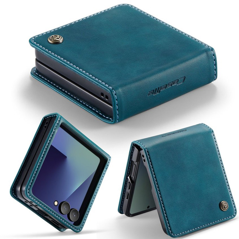 Фото Кожаный чехол-книжка CaseMe Velvet Matte для Samsung Galaxy Z Flip8 (Green) в магазине vchehle.ua