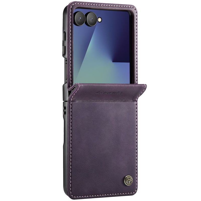 Кожаный чехол-книжка CaseMe Velvet Matte для Samsung Galaxy Z Flip8 (Purple)