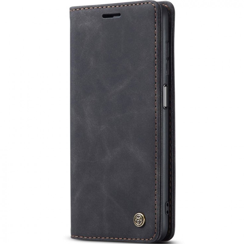 Шкіряний чохол-книжка CaseMe Velvet Nubuck на Samsung Galaxy A12 / M12 (Black)