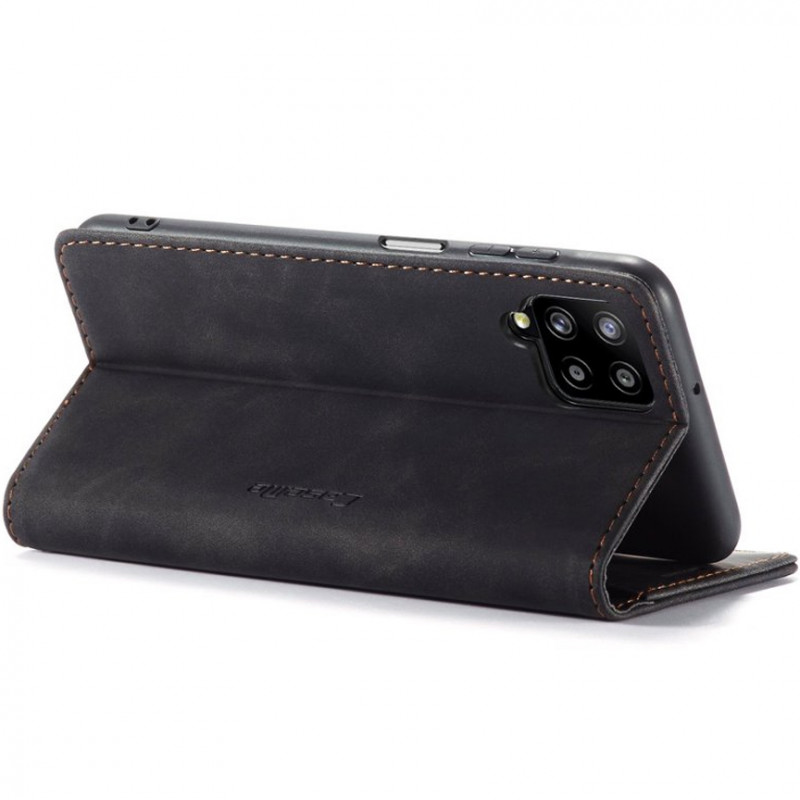 Замовити Шкіряний чохол-книжка CaseMe Velvet Nubuck на Samsung Galaxy A12 / M12 (Black) на vchehle.ua