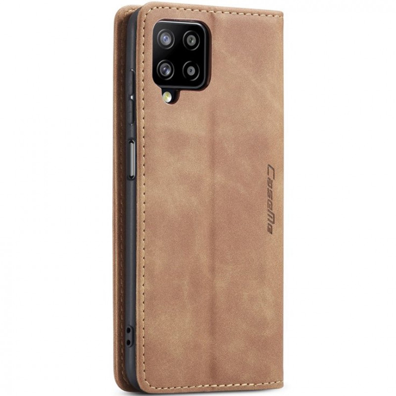 Купити Шкіряний чохол-книжка CaseMe Velvet Nubuck на Samsung Galaxy A12 / M12 (Brown) на vchehle.ua