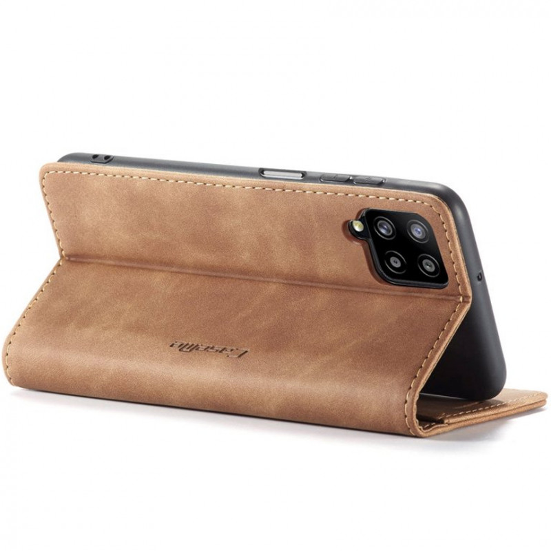 Замовити Шкіряний чохол-книжка CaseMe Velvet Nubuck на Samsung Galaxy A12 / M12 (Brown) на vchehle.ua
