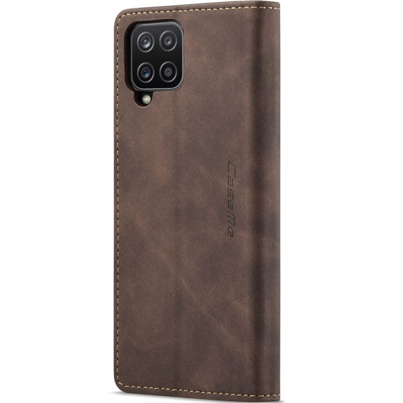 Фото Шкіряний чохол-книжка CaseMe Velvet Nubuck на Samsung Galaxy A12 / M12 (Coffee) в маназині vchehle.ua