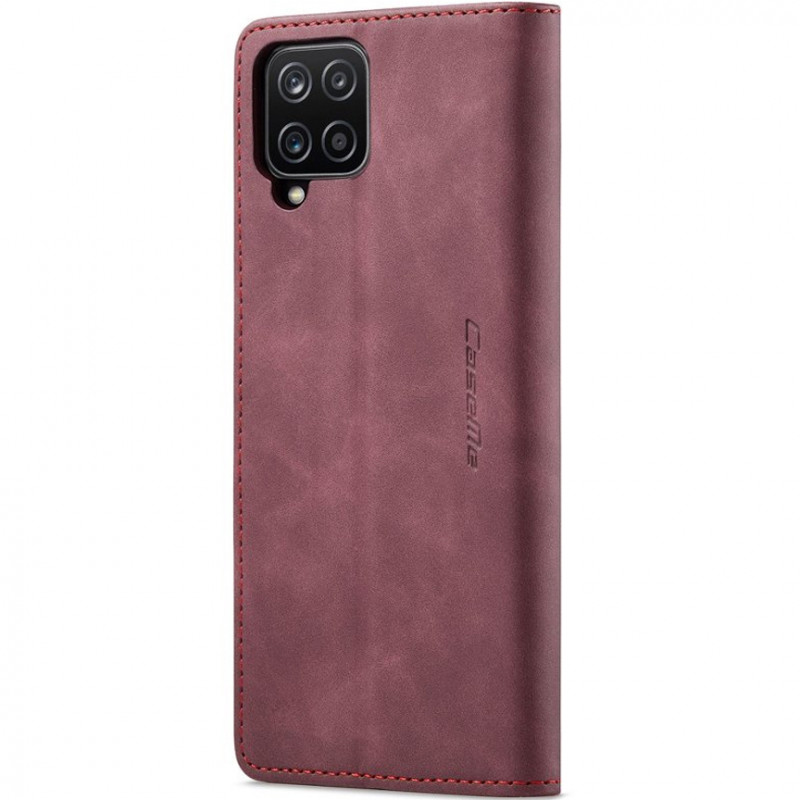 Фото Шкіряний чохол-книжка CaseMe Velvet Nubuck на Samsung Galaxy A12 / M12 (Red) в маназині vchehle.ua