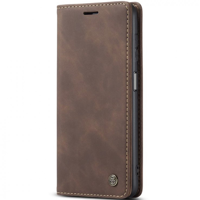 Кожаный чехол-книжка CaseMe Velvet Nubuck для Samsung Galaxy A24 4G (Coffee)