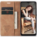 Фото Кожаный чехол-книжка CaseMe Velvet Nubuck для Samsung Galaxy A25 5G (Brown) на vchehle.ua