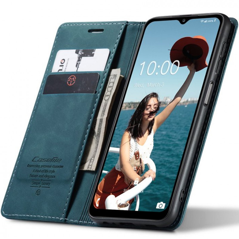 Фото Кожаный чехол-книжка CaseMe Velvet Nubuck для Samsung Galaxy A25 5G (Green) в магазине vchehle.ua