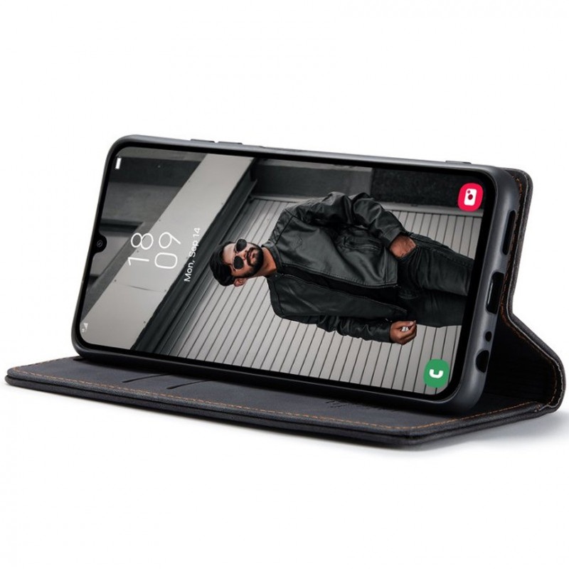 Купити Шкіряний чохол-книжка CaseMe Velvet Nubuck на Samsung Galaxy A36 5G / A37 5G / A56 5G (Black) на vchehle.ua