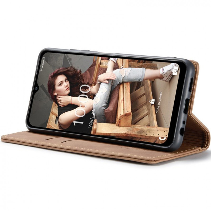 Фото Кожаный чехол-книжка CaseMe Velvet Nubuck для Samsung Galaxy A32 5G / M32 5G (Brown) в магазине vchehle.ua