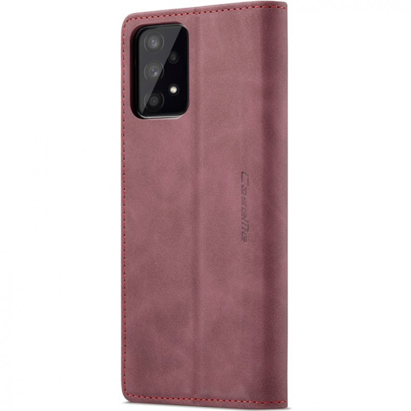Кожаный чехол-книжка CaseMe Velvet Nubuck для Samsung Galaxy A32 5G / M32 5G (Red) в магазине vchehle.ua