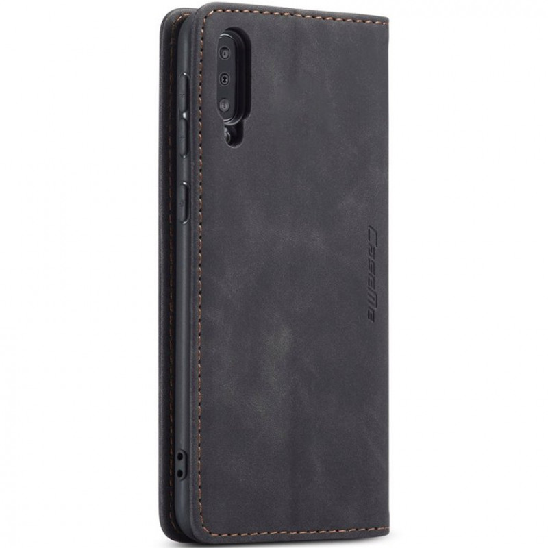 Фото Кожаный чехол-книжка CaseMe Velvet Nubuck для Samsung Galaxy A50 (A505F) / A50s / A30s (Black) на vchehle.ua