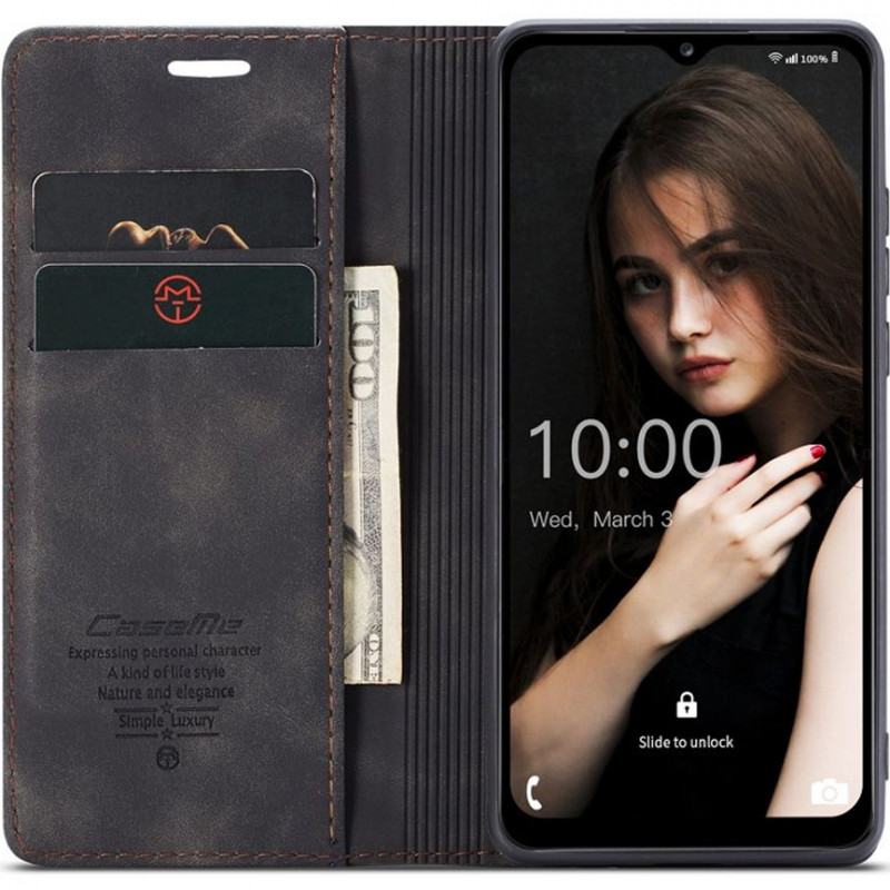 Кожаный чехол-книжка CaseMe Velvet Nubuck для Samsung Galaxy A50 (A505F) / A50s / A30s (Black) в магазине vchehle.ua
