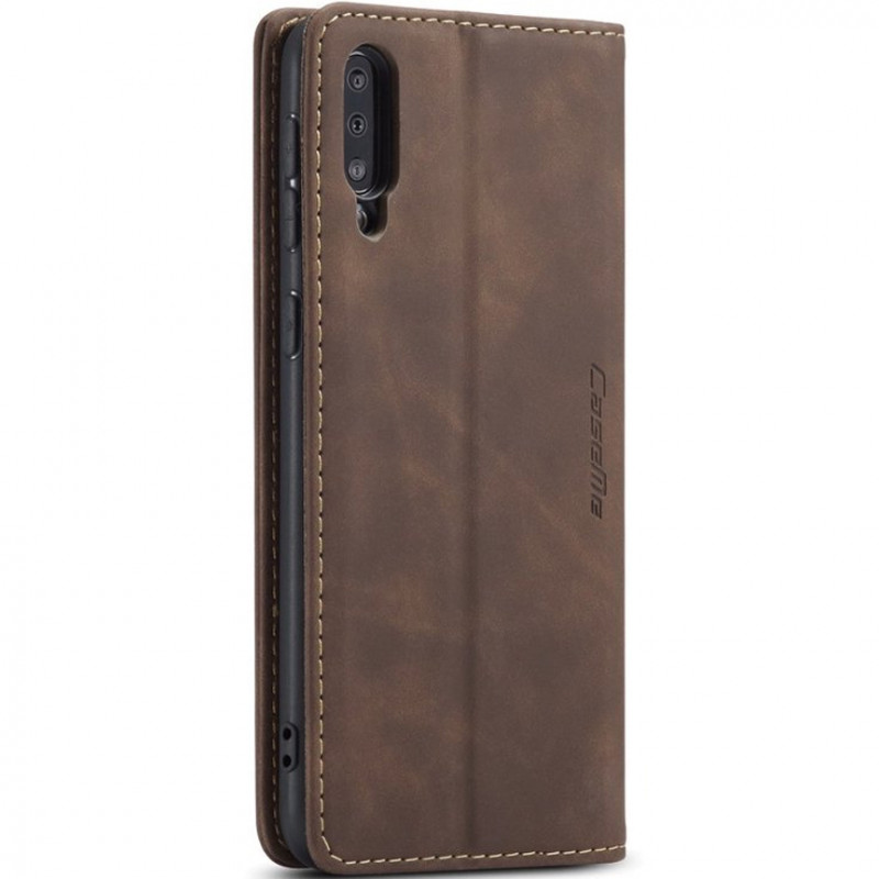Фото Кожаный чехол-книжка CaseMe Velvet Nubuck для Samsung Galaxy A50 (A505F) / A50s / A30s (Coffee) на vchehle.ua