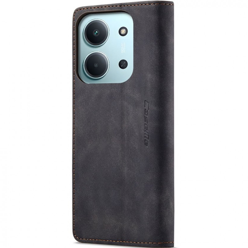 Кожаный чехол-книжка CaseMe Velvet Nubuck для Xiaomi Redmi 15C (Global) / Poco C85 (Global) (Black) в магазине vchehle.ua