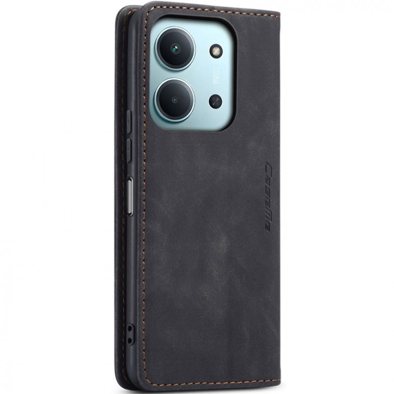 Купить Кожаный чехол-книжка CaseMe Velvet Nubuck для Xiaomi Redmi 15C (Global) / Poco C85 (Global) (Black) на vchehle.ua