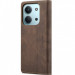 Купить Кожаный чехол-книжка CaseMe Velvet Nubuck для Xiaomi Redmi 15C (Global) / Poco C85 (Global) (Coffee) на vchehle.ua