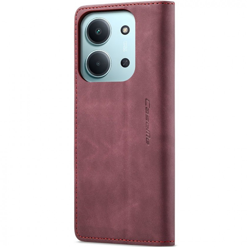 Купить Кожаный чехол-книжка CaseMe Velvet Nubuck для Xiaomi Redmi 15C (Global) / Poco C85 (Global) (Red) на vchehle.ua