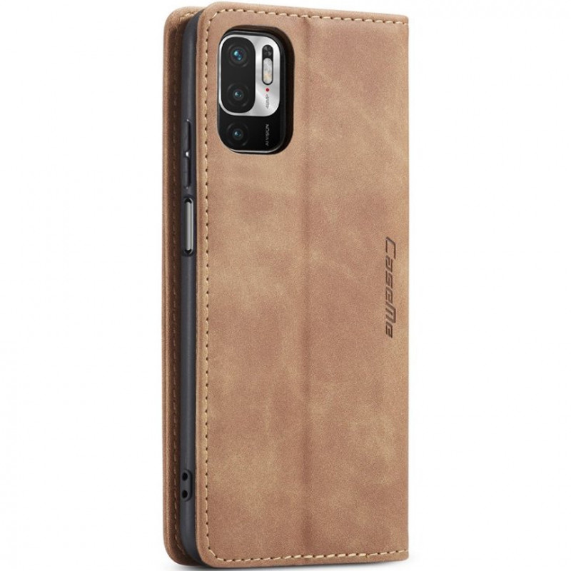 Кожаный чехол-книжка CaseMe Velvet Nubuck для Xiaomi Redmi Note 10 / Note 10s (Brown) в магазине vchehle.ua