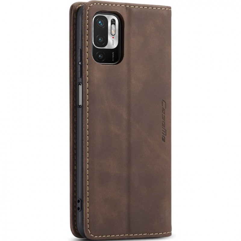 Купить Кожаный чехол-книжка CaseMe Velvet Nubuck для Xiaomi Redmi Note 10 / Note 10s (Coffee) на vchehle.ua