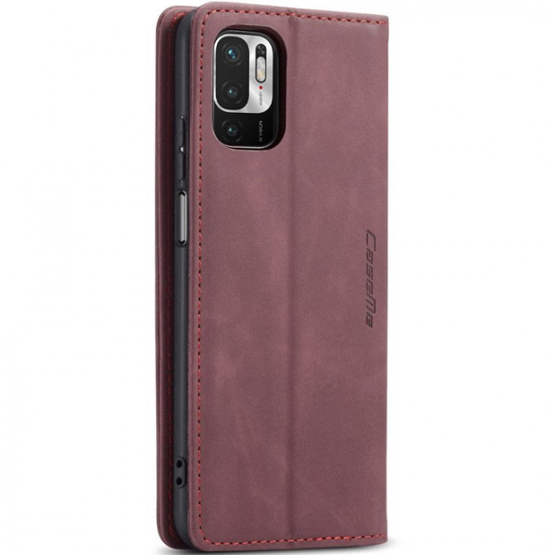 Купить Кожаный чехол-книжка CaseMe Velvet Nubuck для Xiaomi Redmi Note 10 / Note 10s (Red) на vchehle.ua