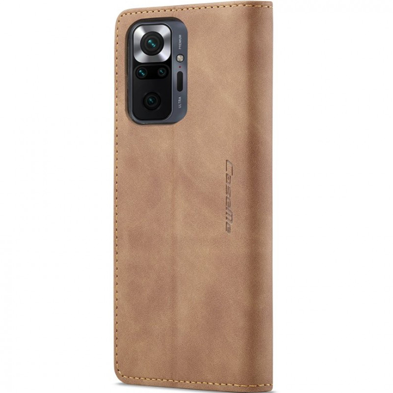 Заказать Кожаный чехол-книжка CaseMe Velvet Nubuck для Xiaomi Redmi Note 10 Pro / 10 Pro Max (Brown) на vchehle.ua