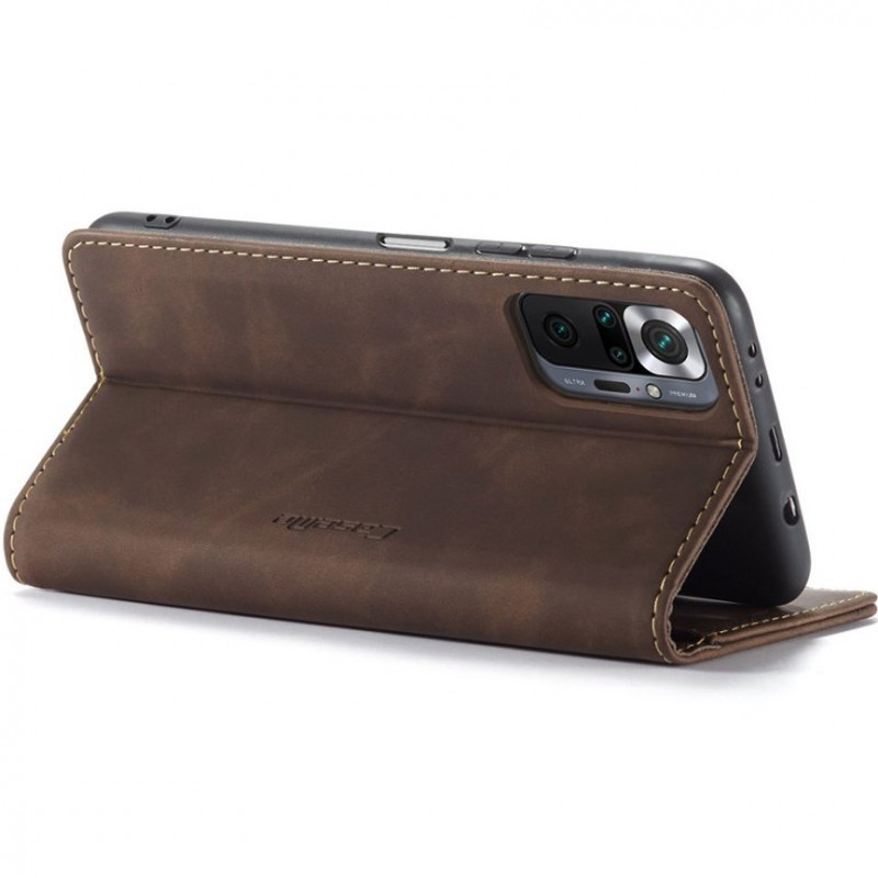 Заказать Кожаный чехол-книжка CaseMe Velvet Nubuck для Xiaomi Redmi Note 10 Pro / 10 Pro Max (Coffee) на vchehle.ua