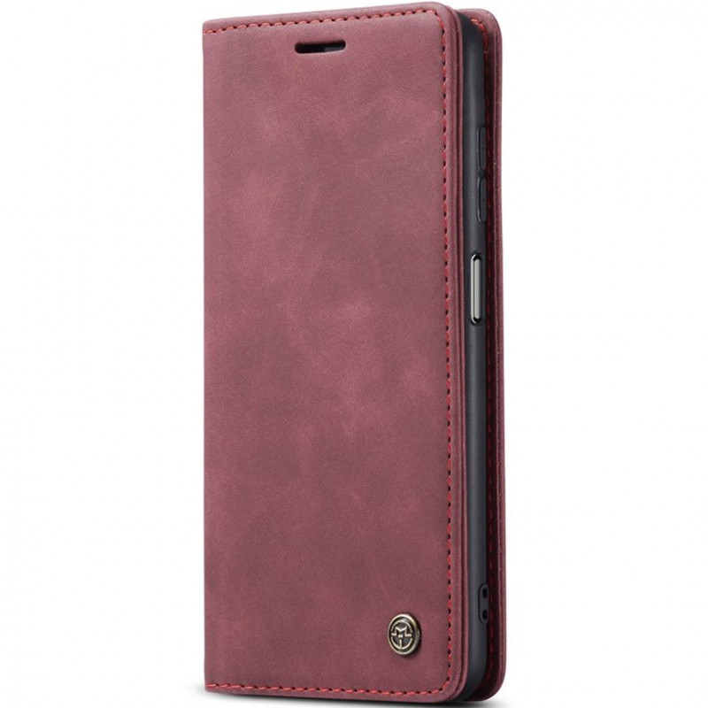 Кожаный чехол-книжка CaseMe Velvet Nubuck для Xiaomi Redmi Note 11 (Global) / Note 11S (Red)