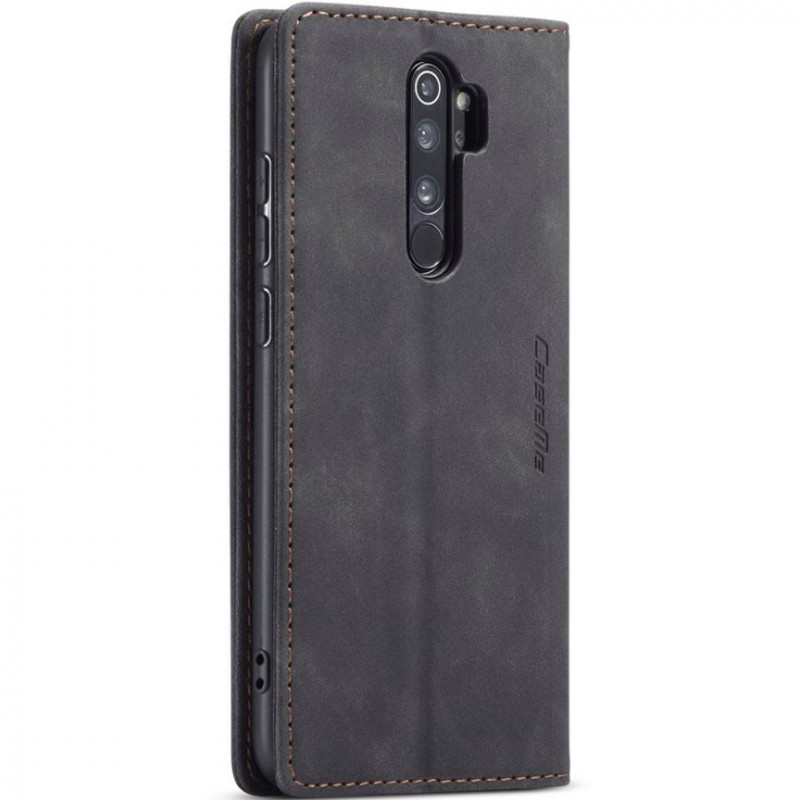 Кожаный чехол-книжка CaseMe Velvet Nubuck для Xiaomi Redmi Note 8 Pro (Black) в магазине vchehle.ua