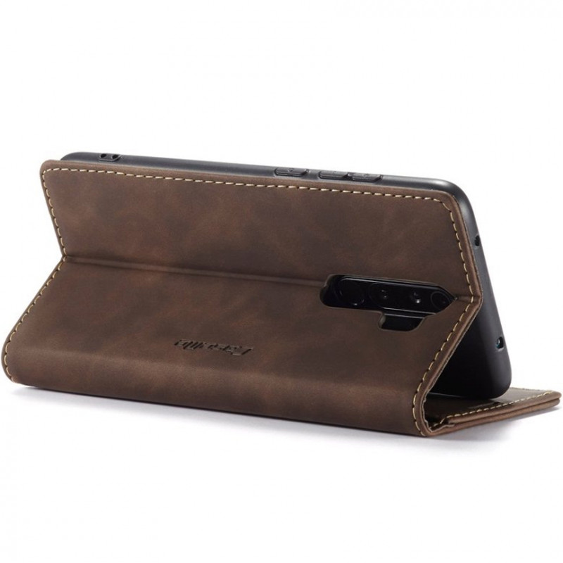 Купить Кожаный чехол-книжка CaseMe Velvet Nubuck для Xiaomi Redmi Note 8 Pro (Coffee) на vchehle.ua