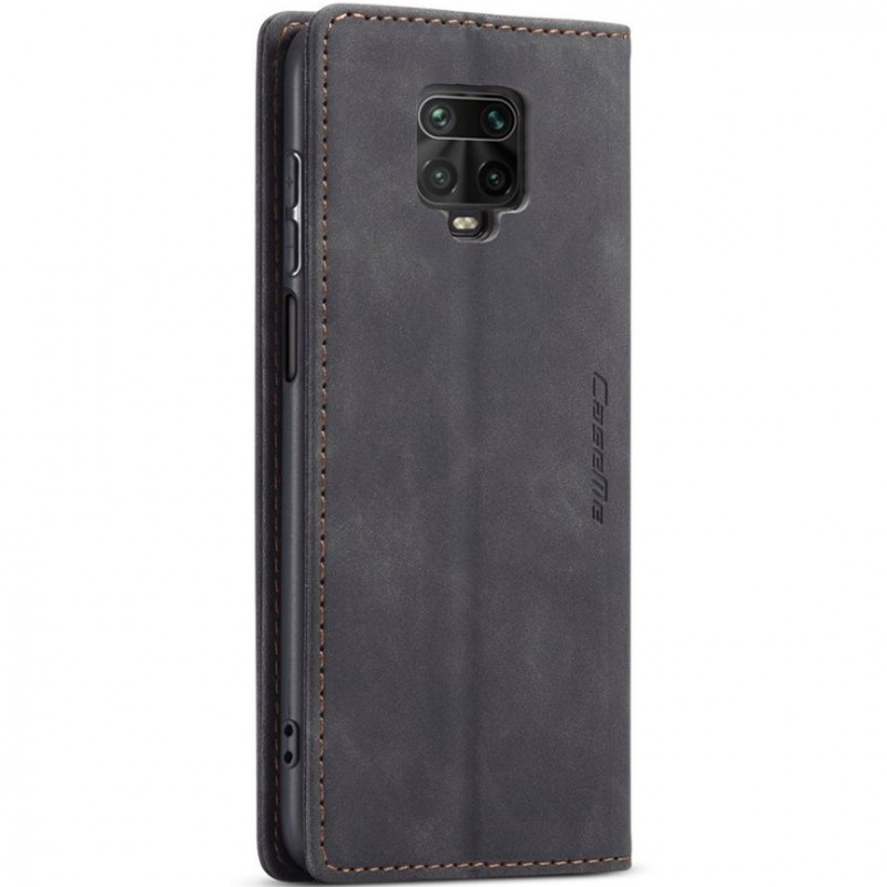 Кожаный чехол-книжка CaseMe Velvet Nubuck для Xiaomi Redmi Note 9s / Note 9 Pro / Note 9 Pro Max (Black) в магазине vchehle.ua