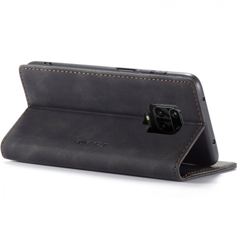 Купить Кожаный чехол-книжка CaseMe Velvet Nubuck для Xiaomi Redmi Note 9s / Note 9 Pro / Note 9 Pro Max (Black) на vchehle.ua