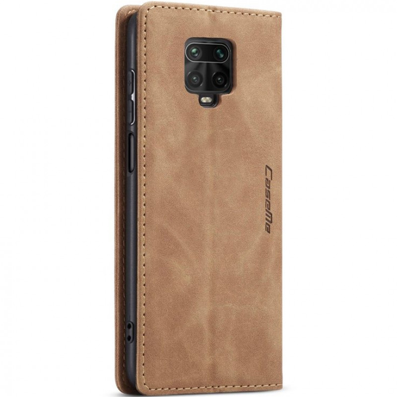 Кожаный чехол-книжка CaseMe Velvet Nubuck для Xiaomi Redmi Note 9s / Note 9 Pro / Note 9 Pro Max (Brown) в магазине vchehle.ua