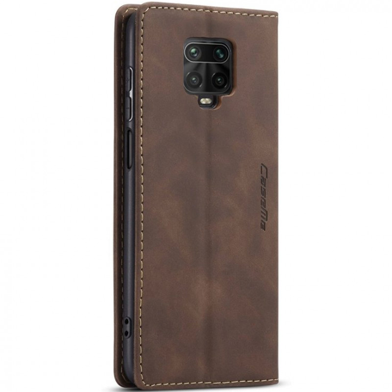 Кожаный чехол-книжка CaseMe Velvet Nubuck для Xiaomi Redmi Note 9s / Note 9 Pro / Note 9 Pro Max (Coffee) в магазине vchehle.ua