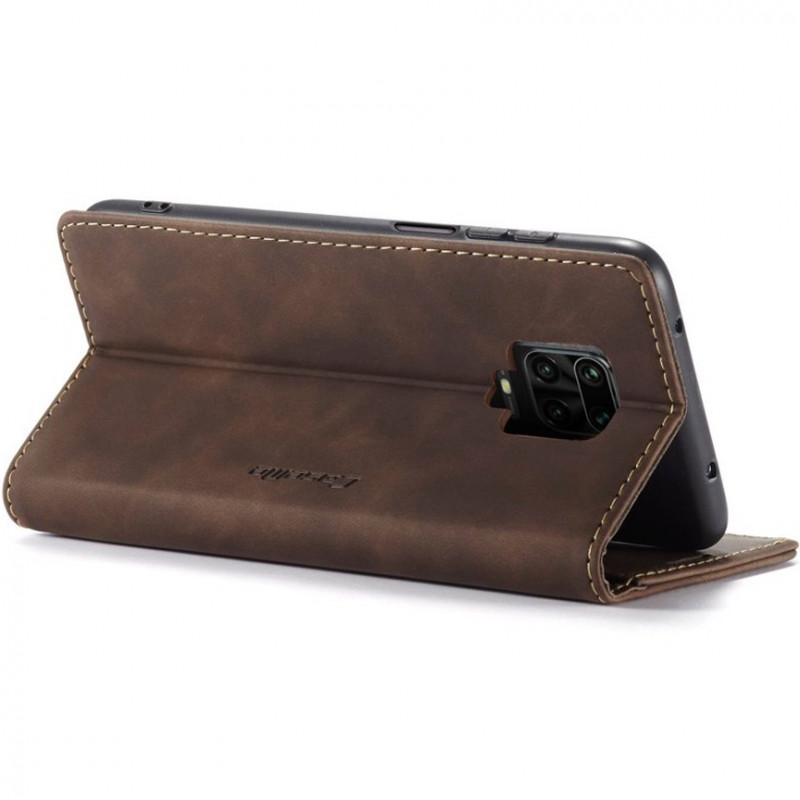 Купить Кожаный чехол-книжка CaseMe Velvet Nubuck для Xiaomi Redmi Note 9s / Note 9 Pro / Note 9 Pro Max (Coffee) на vchehle.ua