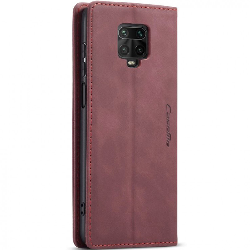 Кожаный чехол-книжка CaseMe Velvet Nubuck для Xiaomi Redmi Note 9s / Note 9 Pro / Note 9 Pro Max (Red) в магазине vchehle.ua