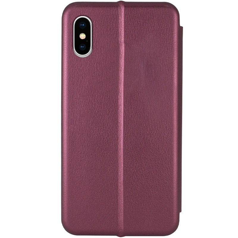 Фото Шкіряний чохол-книжка Classy на Apple iPhone X / XS (5.8") (Бордовий) на vchehle.ua