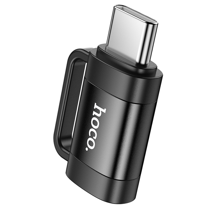 Перехідник Hoco UA31E OTG Type-C male to Lightning female (Black)